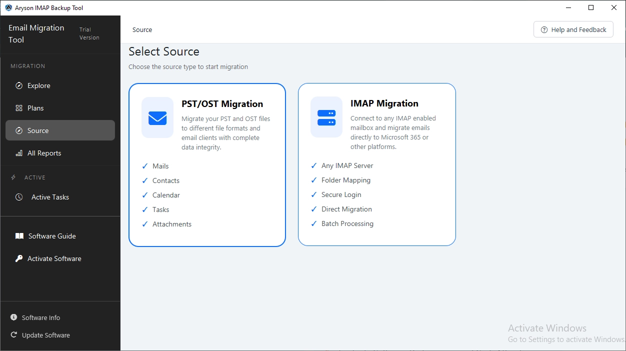 Install and open Aryson IMAP Backup Tool