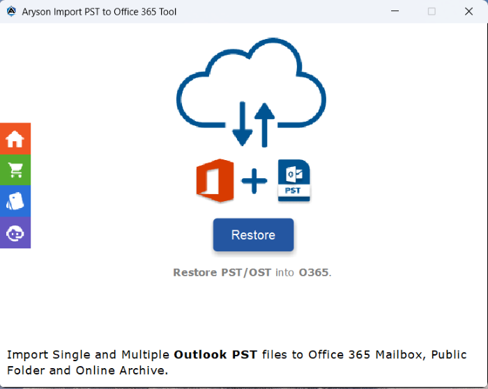 Launch the Aryson Import PST to Office 365 Tool