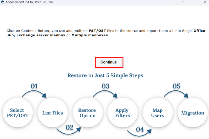 click on the Continue button