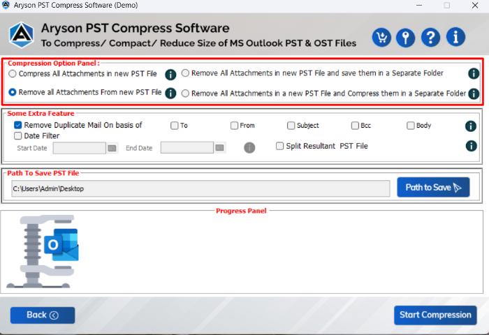 select a compression option