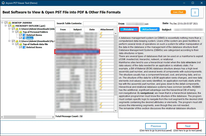 Preview option