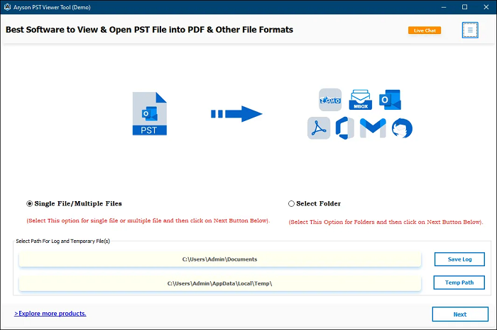 launch the PST Viewer Tool