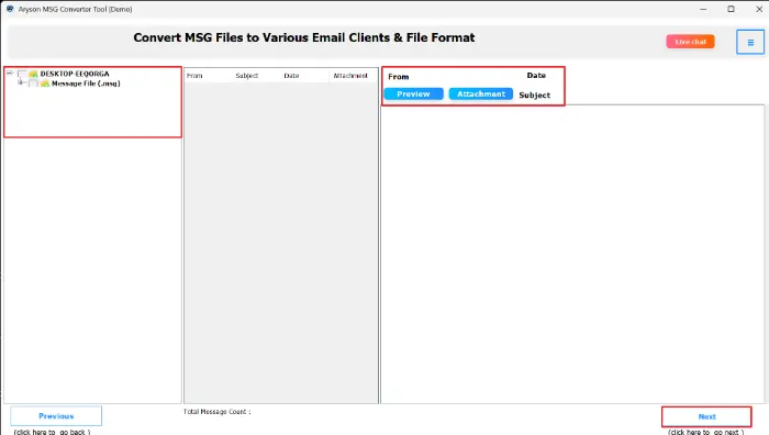 Check the emails and attachments before migration