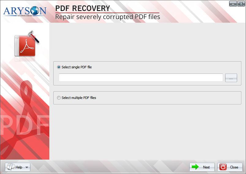 download and install the Aryson PDF Repair Tool