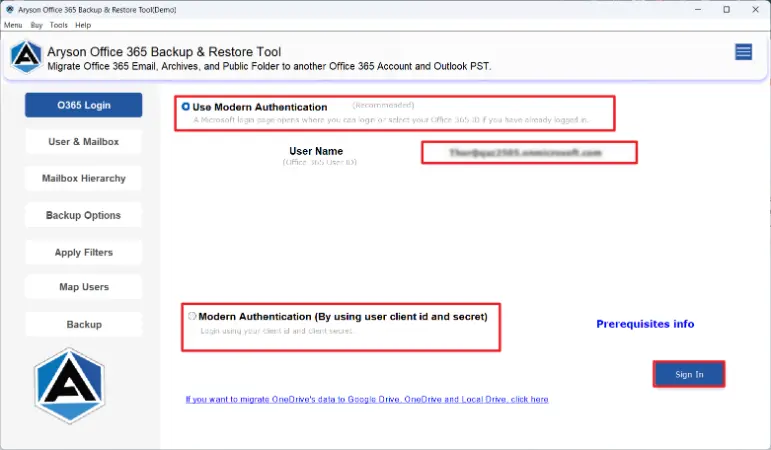 Provide your valid O365 credentials & log in