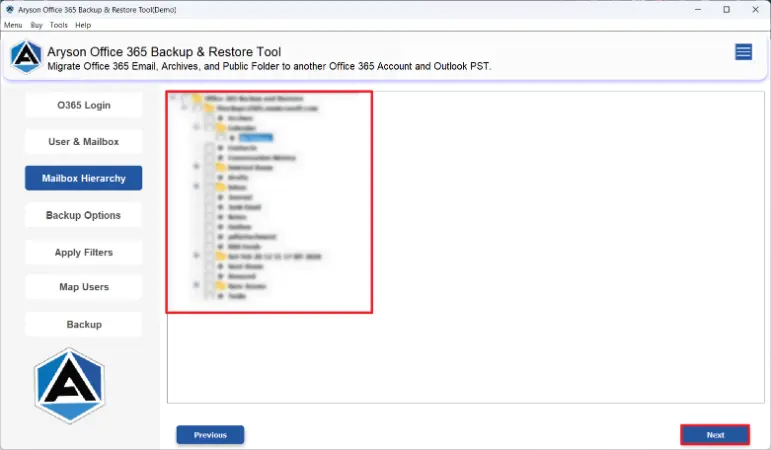 Select the required mailbox