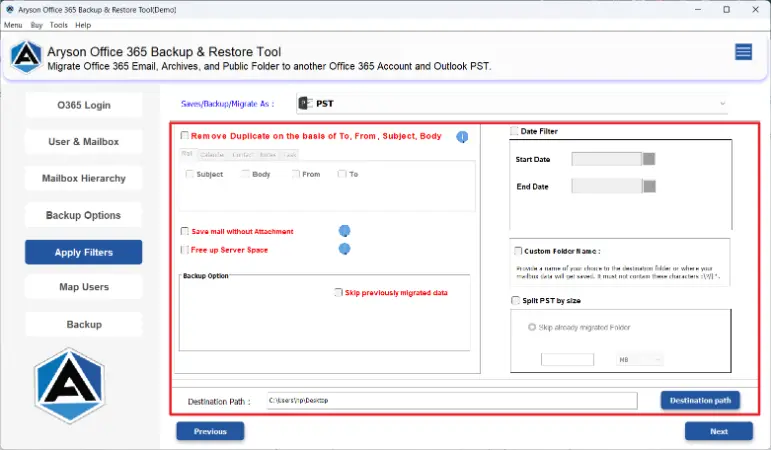 Use the advanced filters