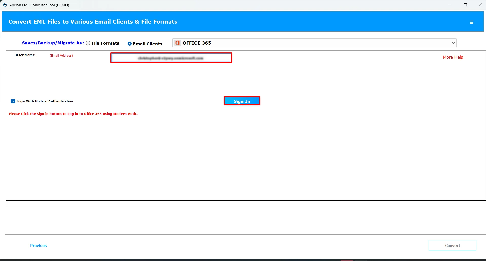 Enter your O365 ID and password