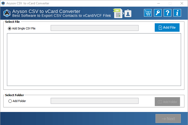 Windows 7 Aryson CSV to vCard Converter 22.7 full