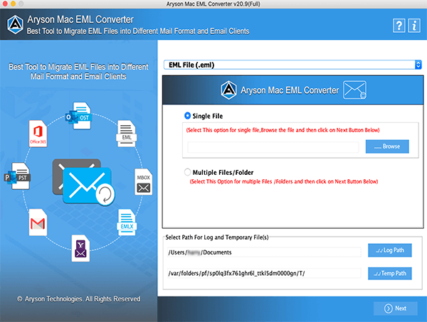 mac eml converter, aryson mac eml converter, eml converter for mac, eml to pst converter fro mac