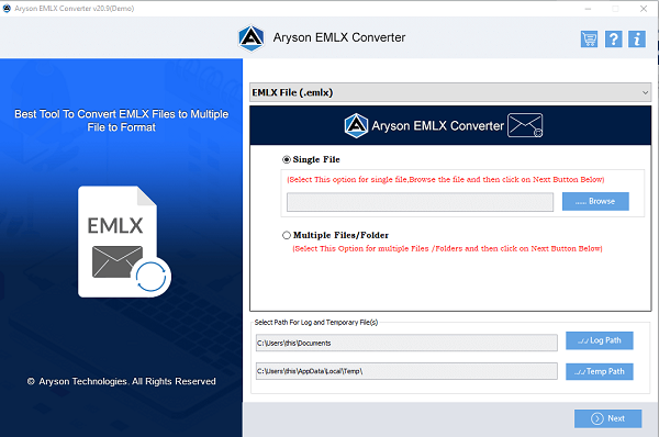 Aryson EMLX Converter software