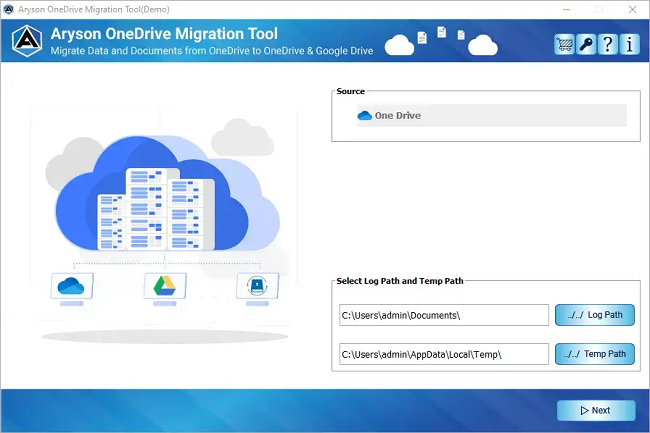 Aryson OneDrive Migration Tool software