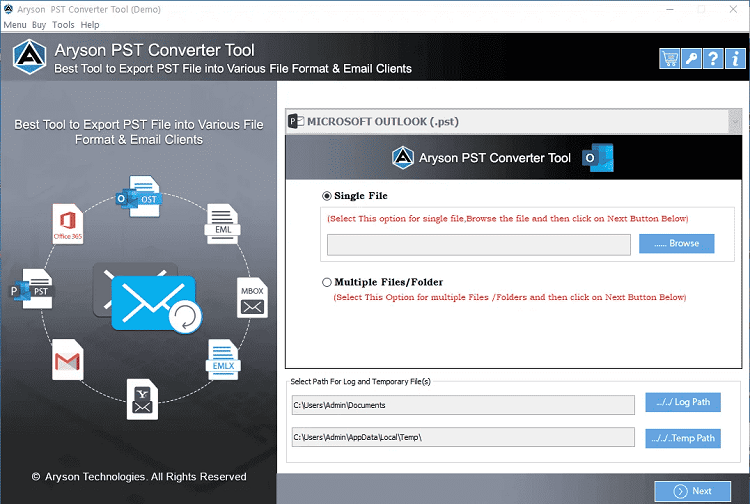 Aryson OST to PDF Converter Windows 11 download