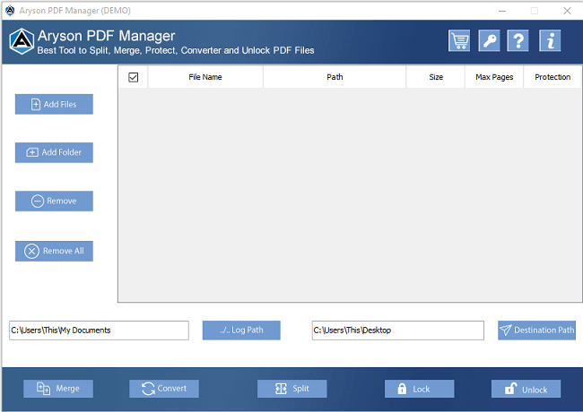 Aryson PDF Manager screenshot