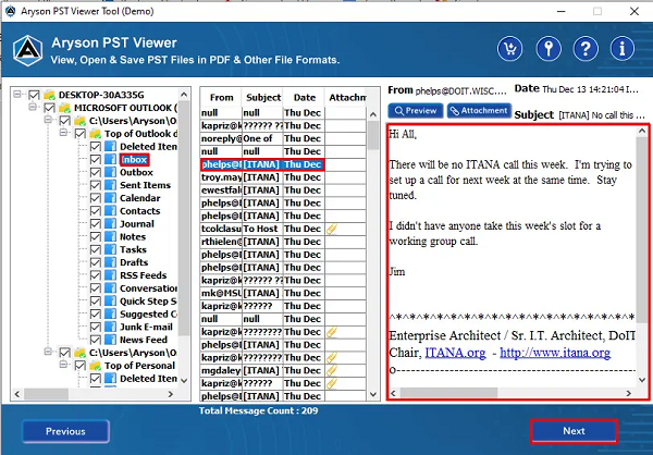 Try PST Viewer Tool to Open PST File