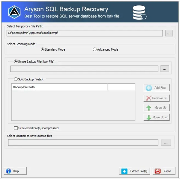 Aryson SQL Backup Recovery Windows 11 download