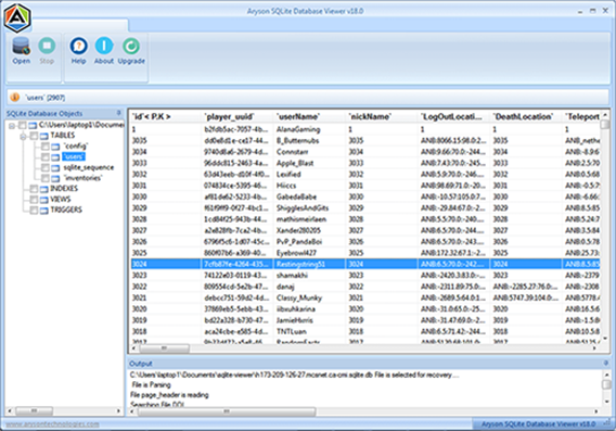 SQLite Viewer screenshot