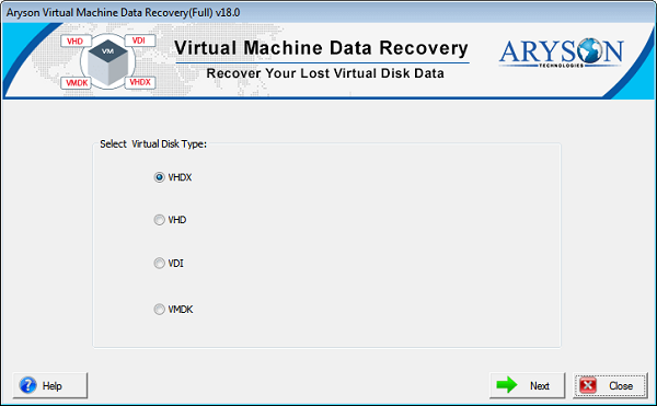 Virtual Machine Data Recovery screenshot