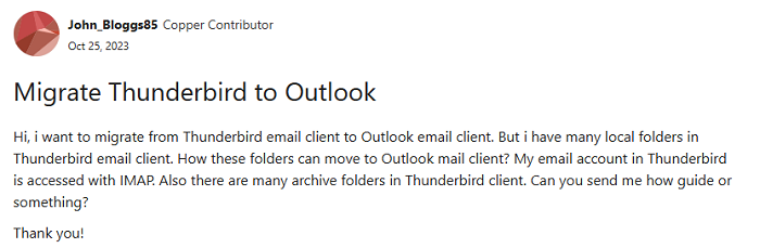 Export Thunderbird to Outlook