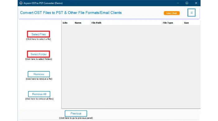 open the program and press Select File to select your OST