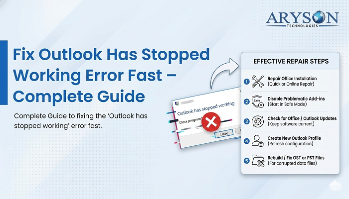 Solve Outlook Has Stopped Working Problem