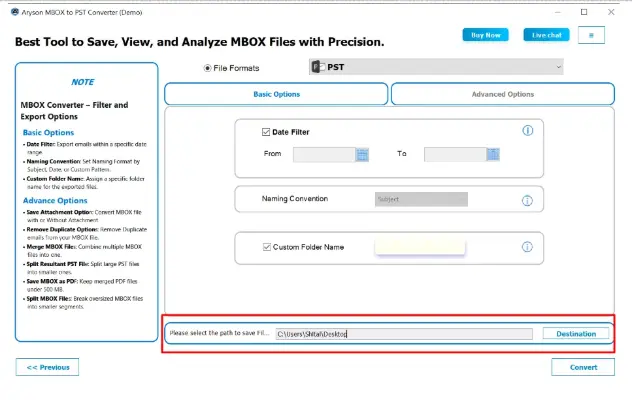 Advanced Filters to select only the data you want in Outlook