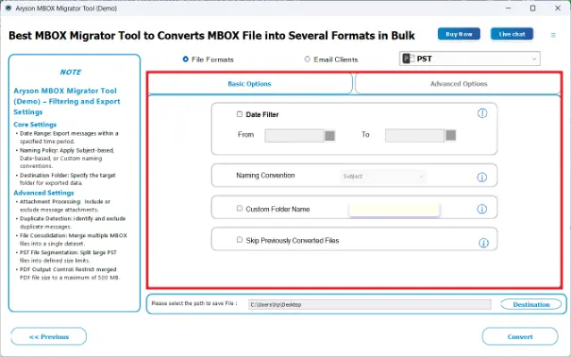advanced built-in features of the software