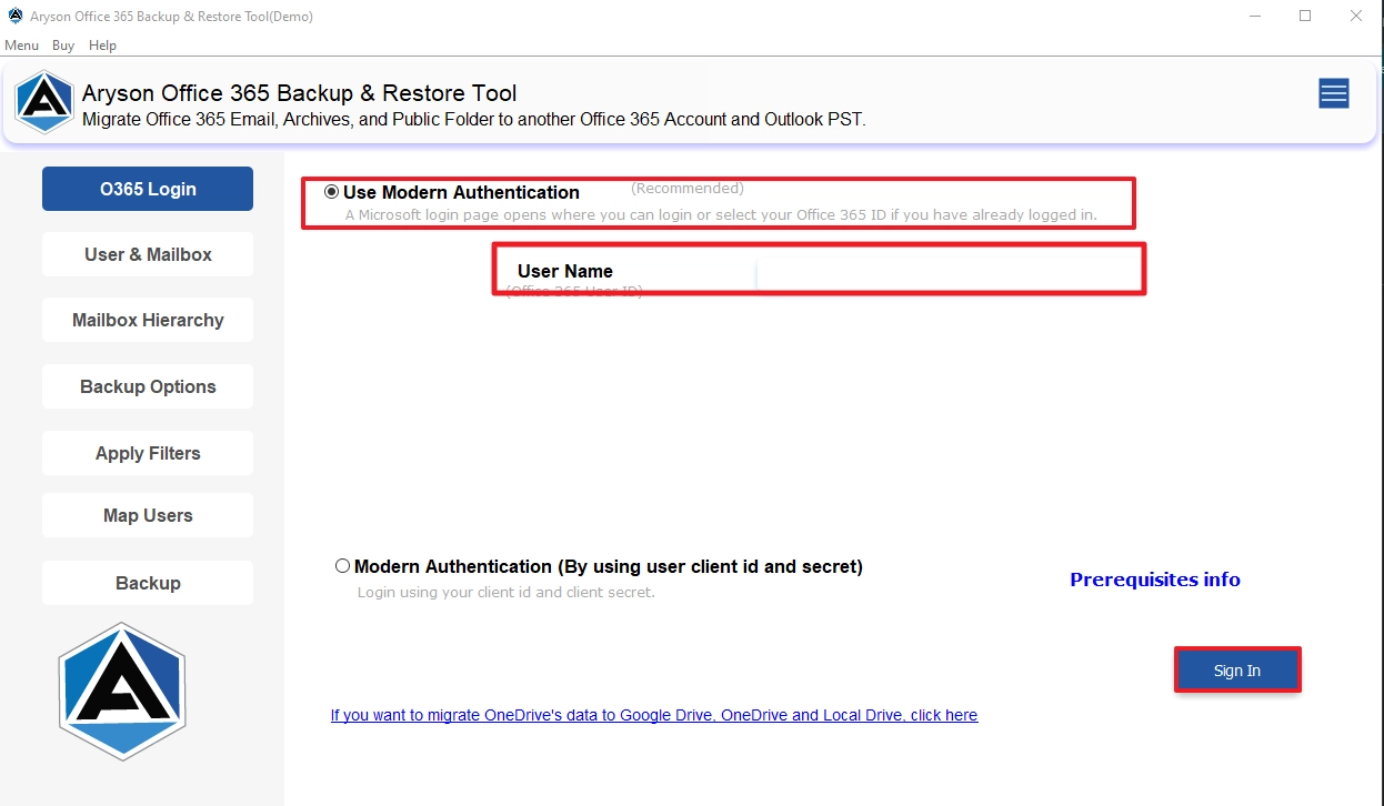 click Continue >> log in to an O365