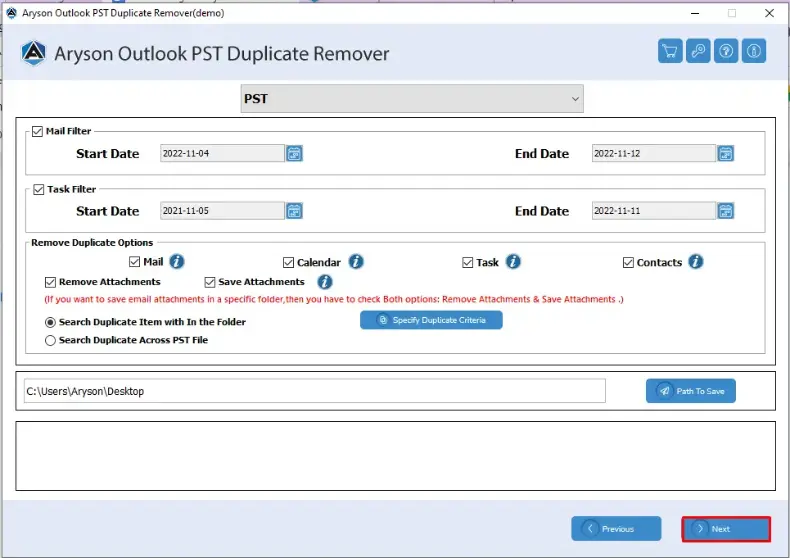 select a destination path to save the cleaned file