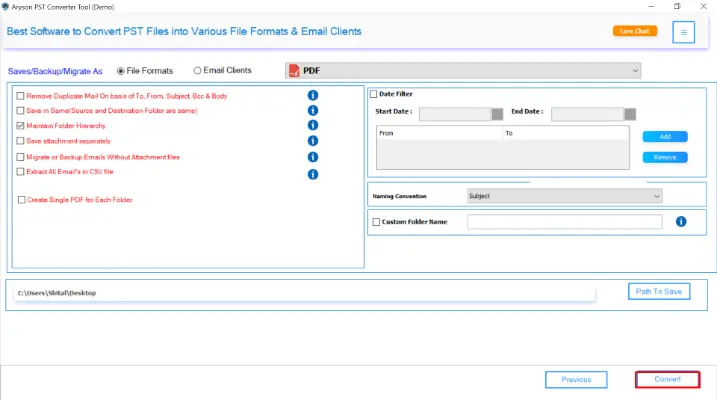click on Convert to start the process