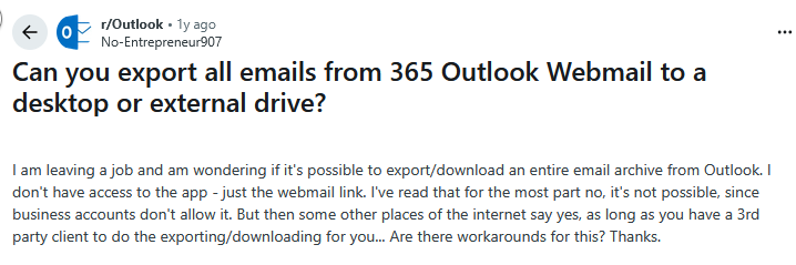 Download Office 365 Mailbox