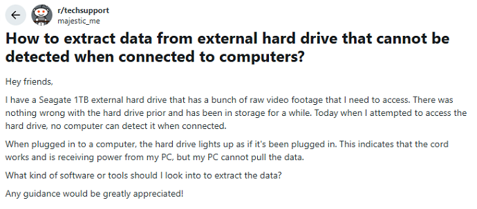 Recover Data From Hard Disk that is Not Detecting