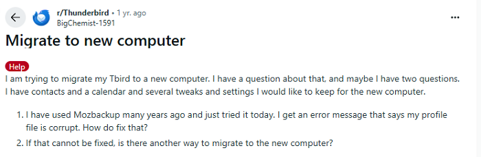Thunderbird to a New Computer
