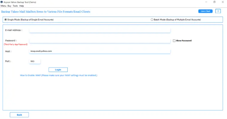 enter your Yahoo Mail credentials and click on Sign In