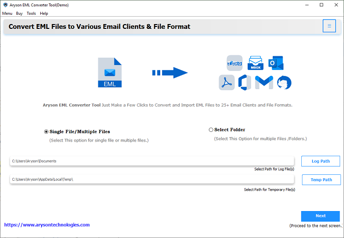launch the EML to Gmail Migration Tool