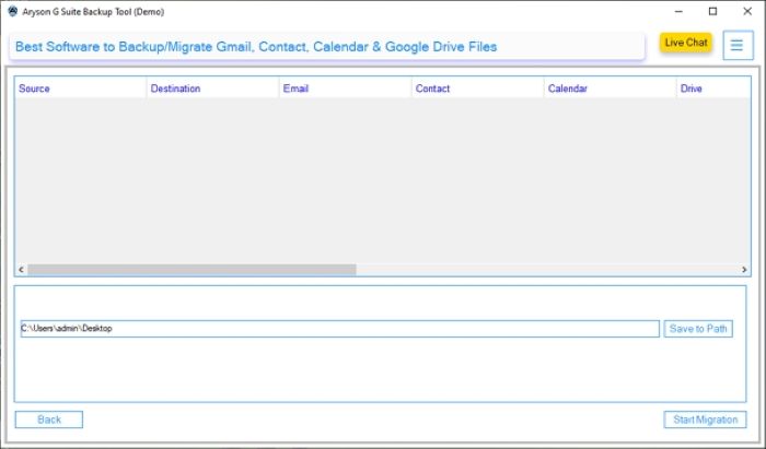 Click the Start Migration button